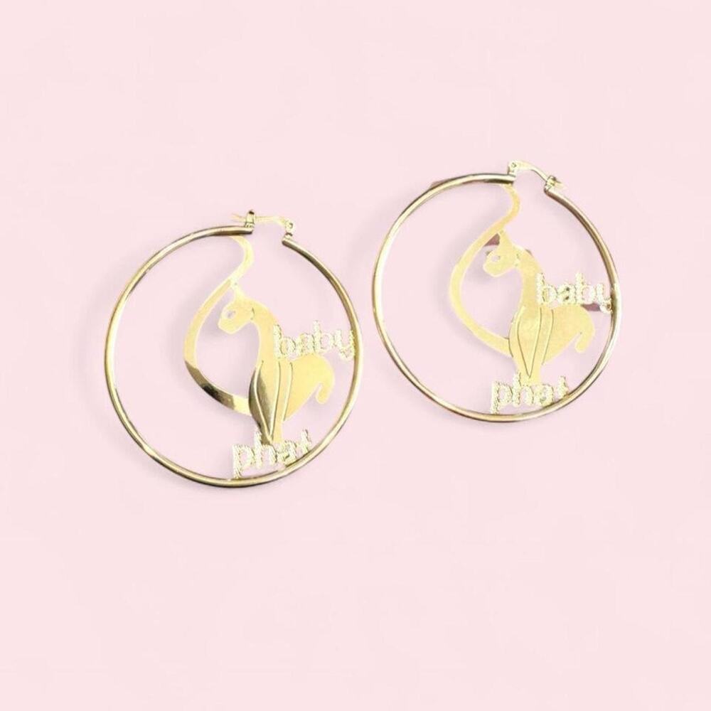 Y2k baby phat hoops earrings